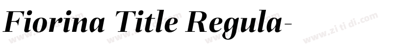 Fiorina Title Regula字体转换